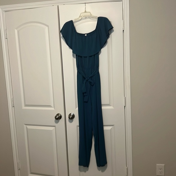 Women’s large blue jumpsuit romper - Picture 1 of 4